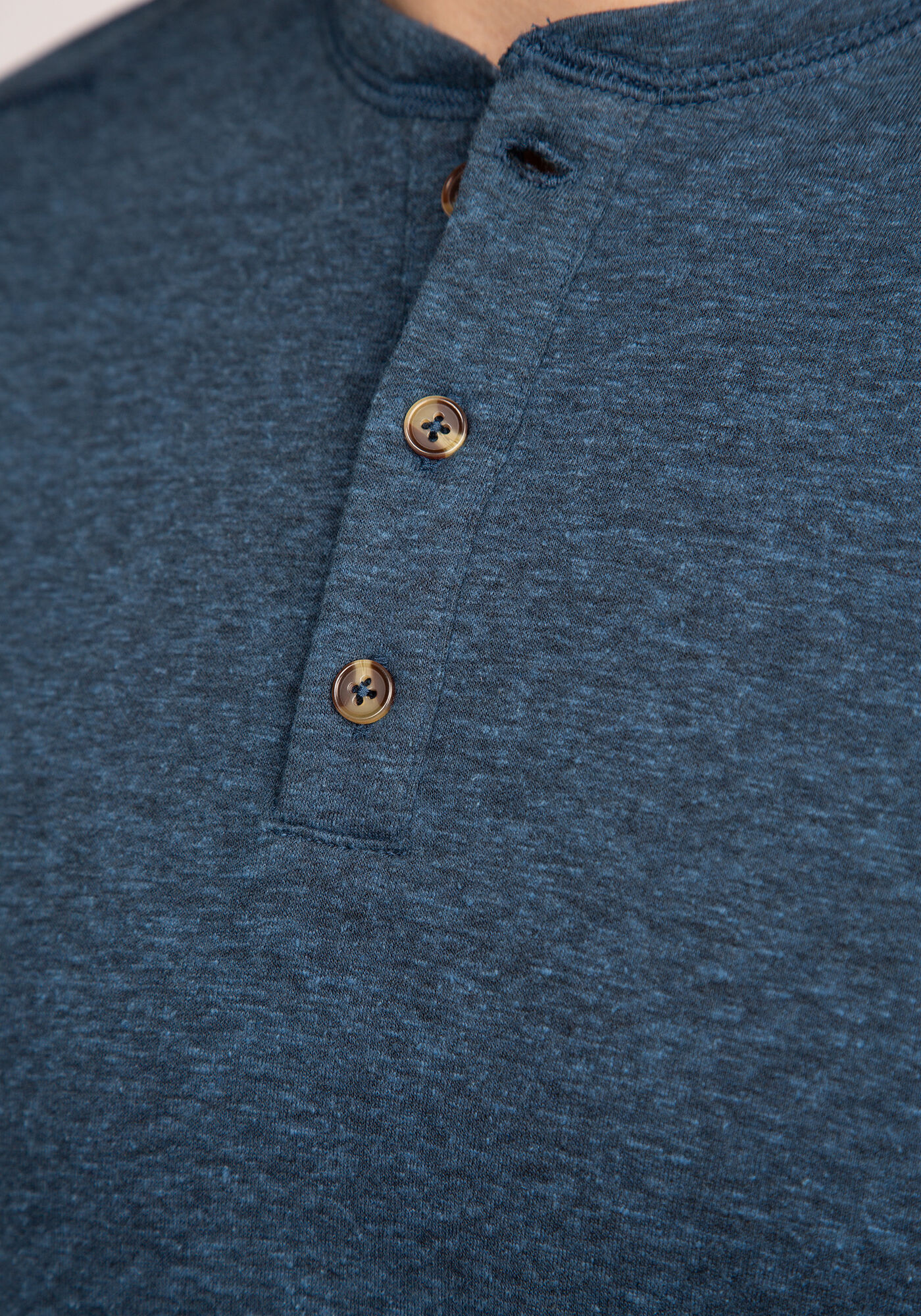 brushed long sleeve henley shirt Image 6