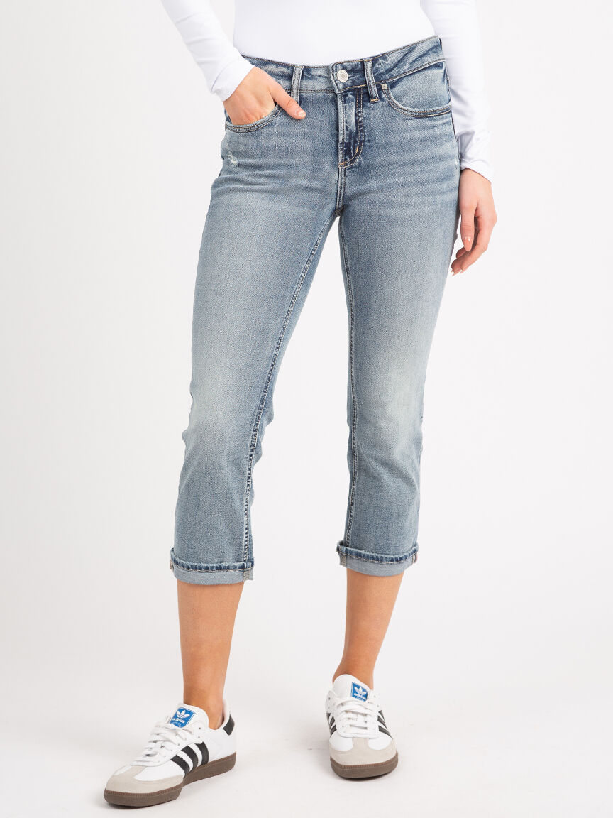 Silver jeans suki capri shop