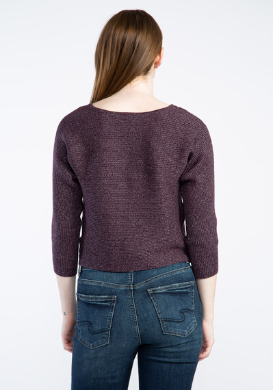 anne boatneck popover sweater w/ lurex Image 2