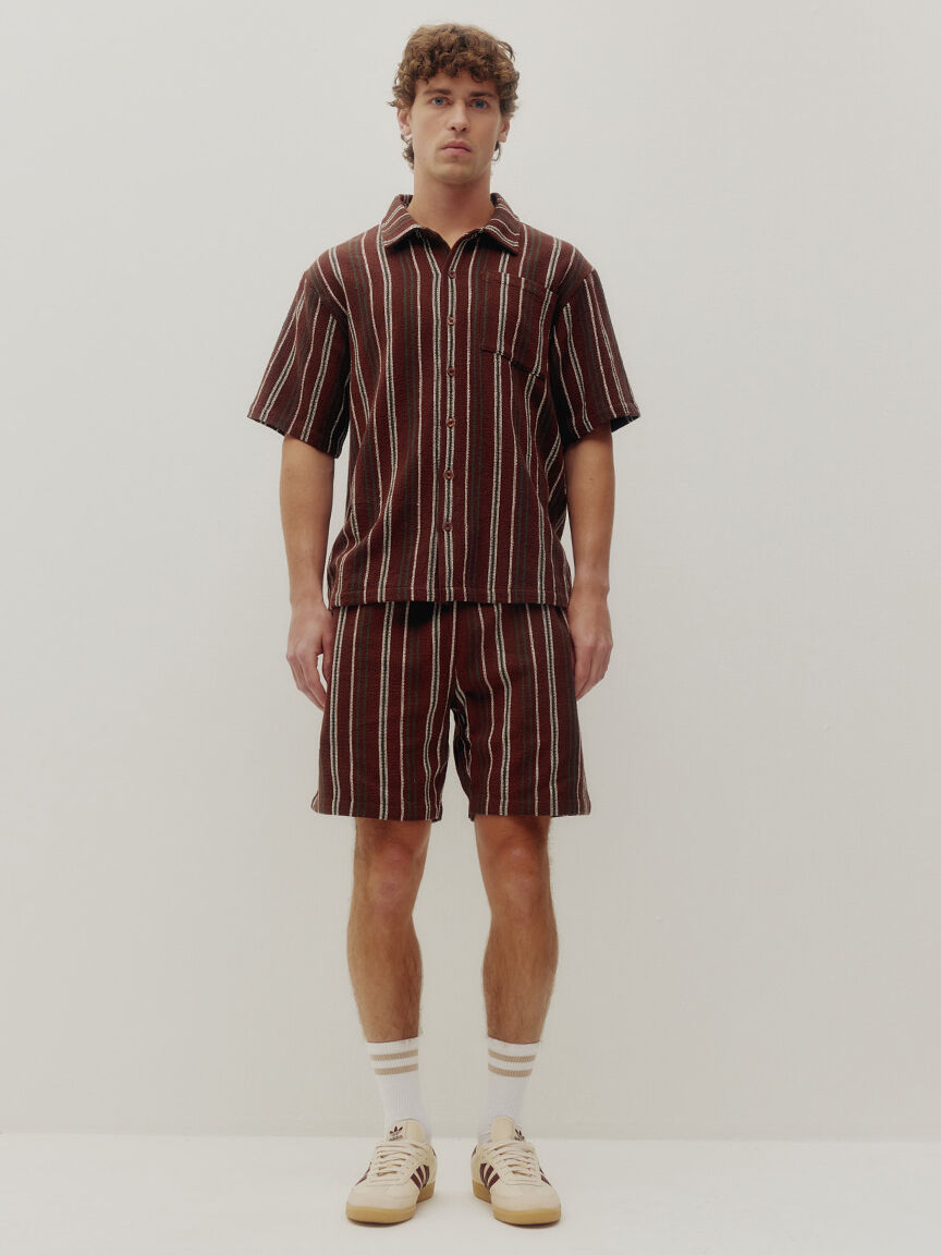 textured stripe shirt