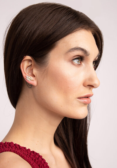 earrings cuff leaf Image 1