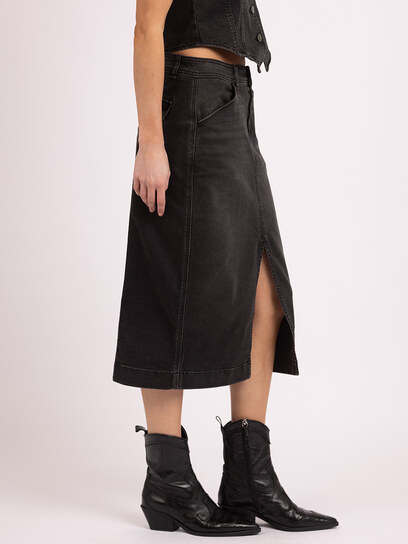 utility skirt washed black utility skirt washed black