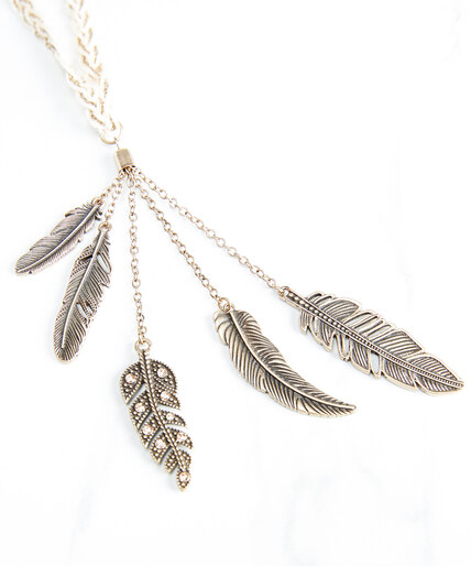 braided feather pendant Image 2