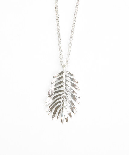 long feather pendant necklace Image 3