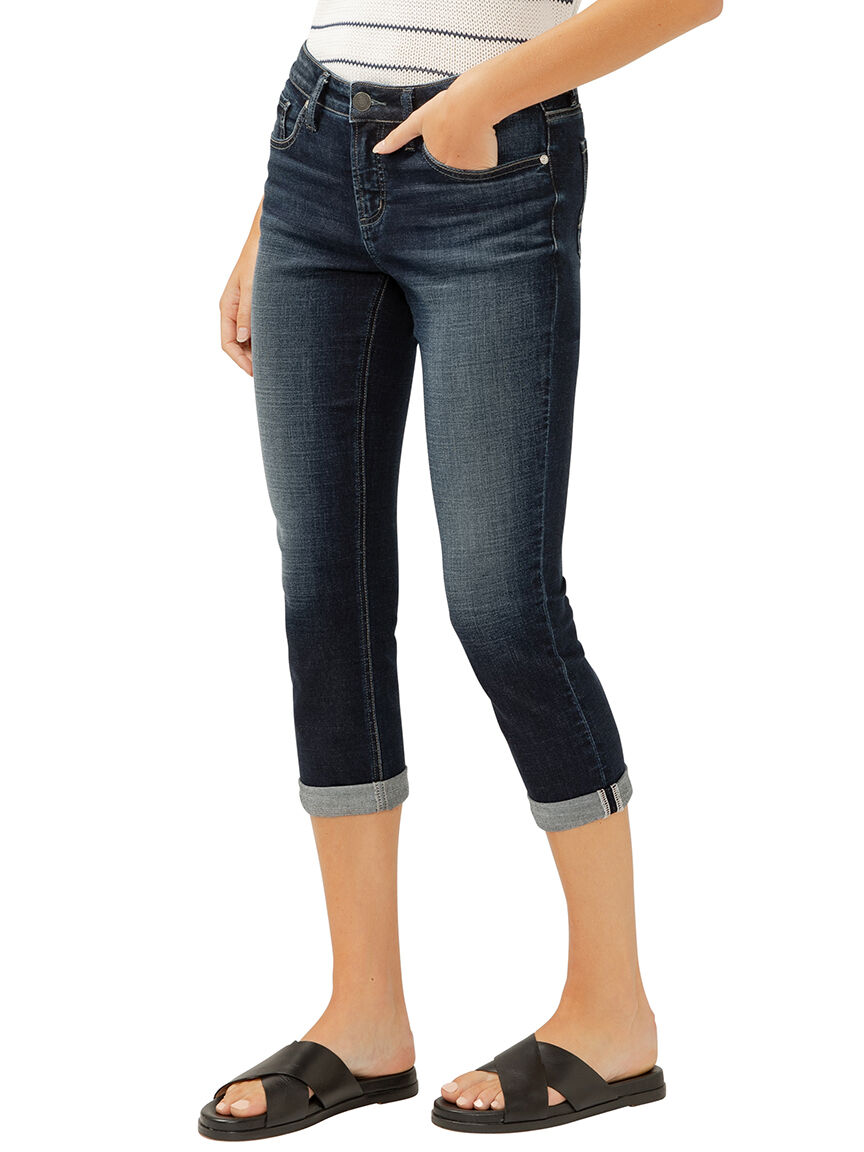 Elyse Mid Rise Luxe Stretch Capri Image 3