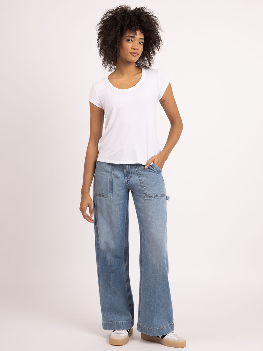 ashlin scoop neck t-shirt Image 2