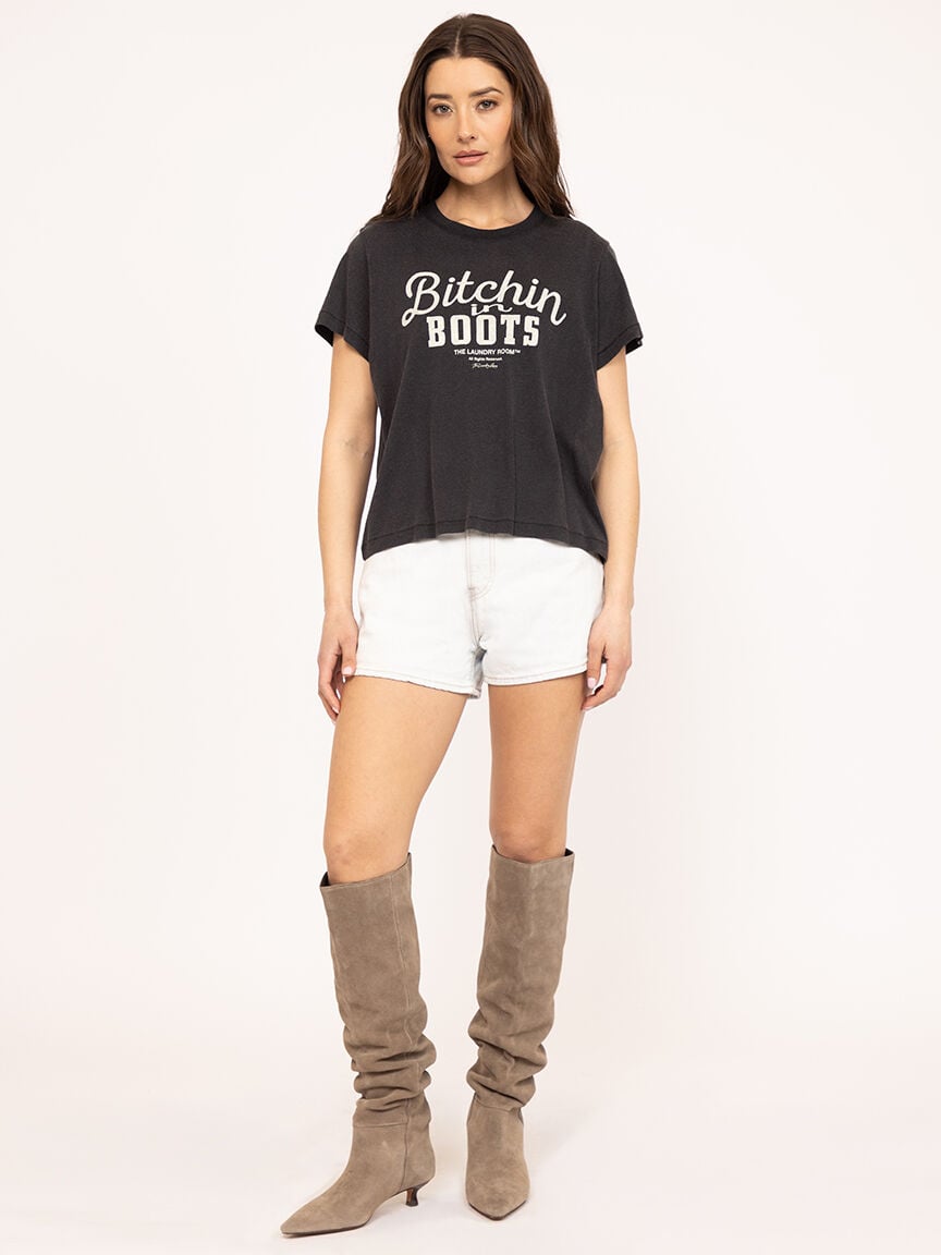 bitchin in boots perfect tee