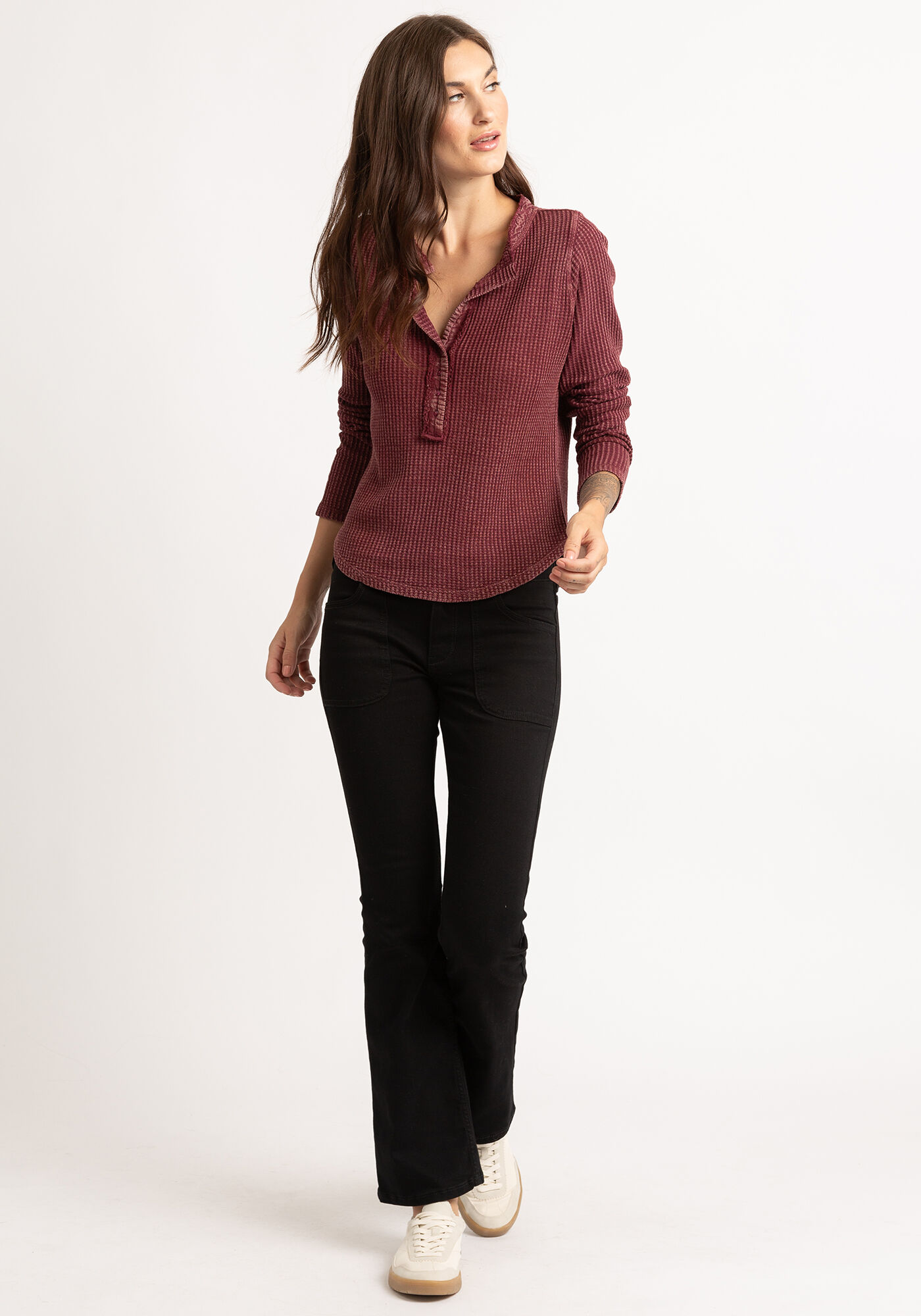 ariana waffle henley Image 3