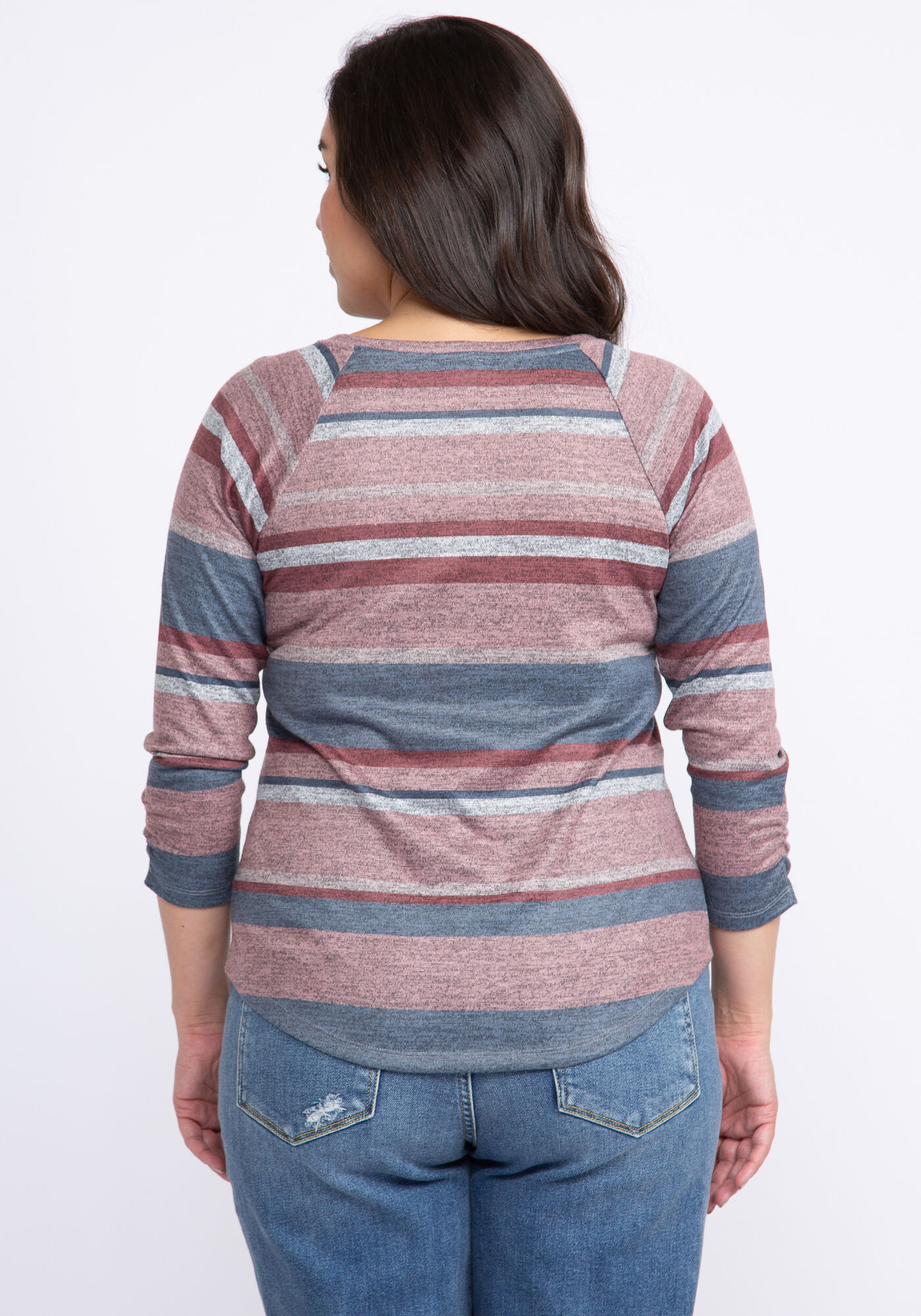 melinda stripe 3/4 sleeve Image 2