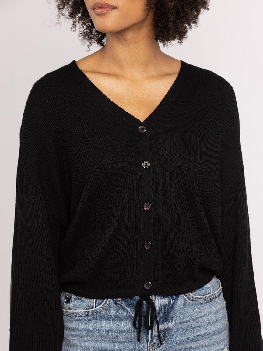 Black button up sweater women's shop