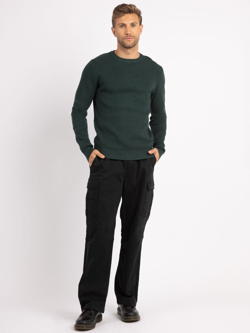 austin waffle stitch crewneck Image 2