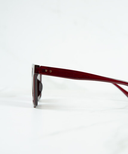 burgundy wayfarer sunglasses Image 2