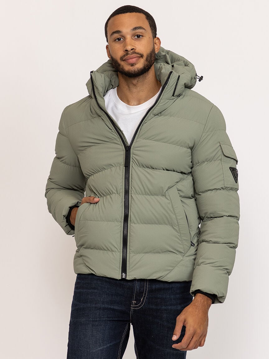 matte shine puffer jacket