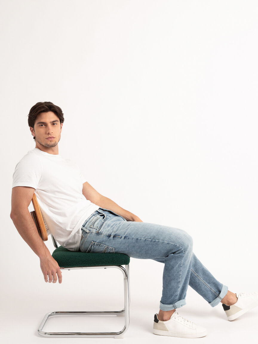 eddie athletic taper jean SILVER