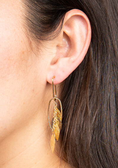 links and leaves earrings Image 1
