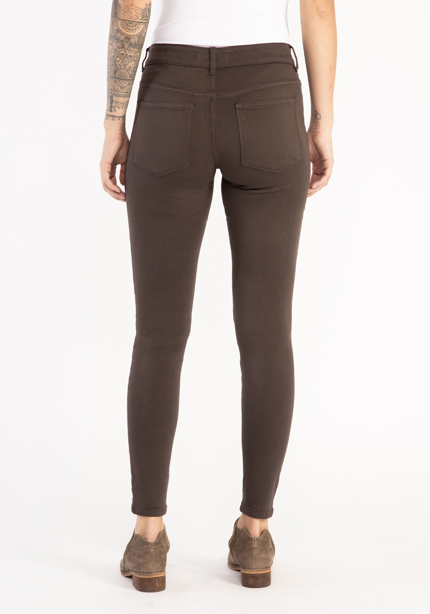 High waisted coloured store jeans