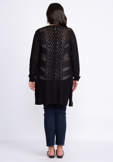 genevive lattice back open cardigan genevive lattice back open cardigan Image 2