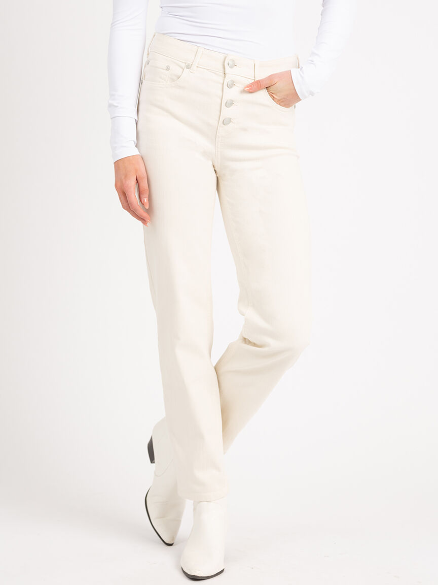 high rise straight in ivory Image 2