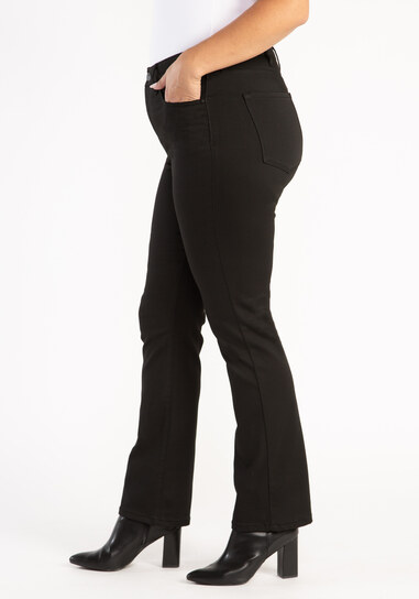 never fade high rise curvy slim boot jeans