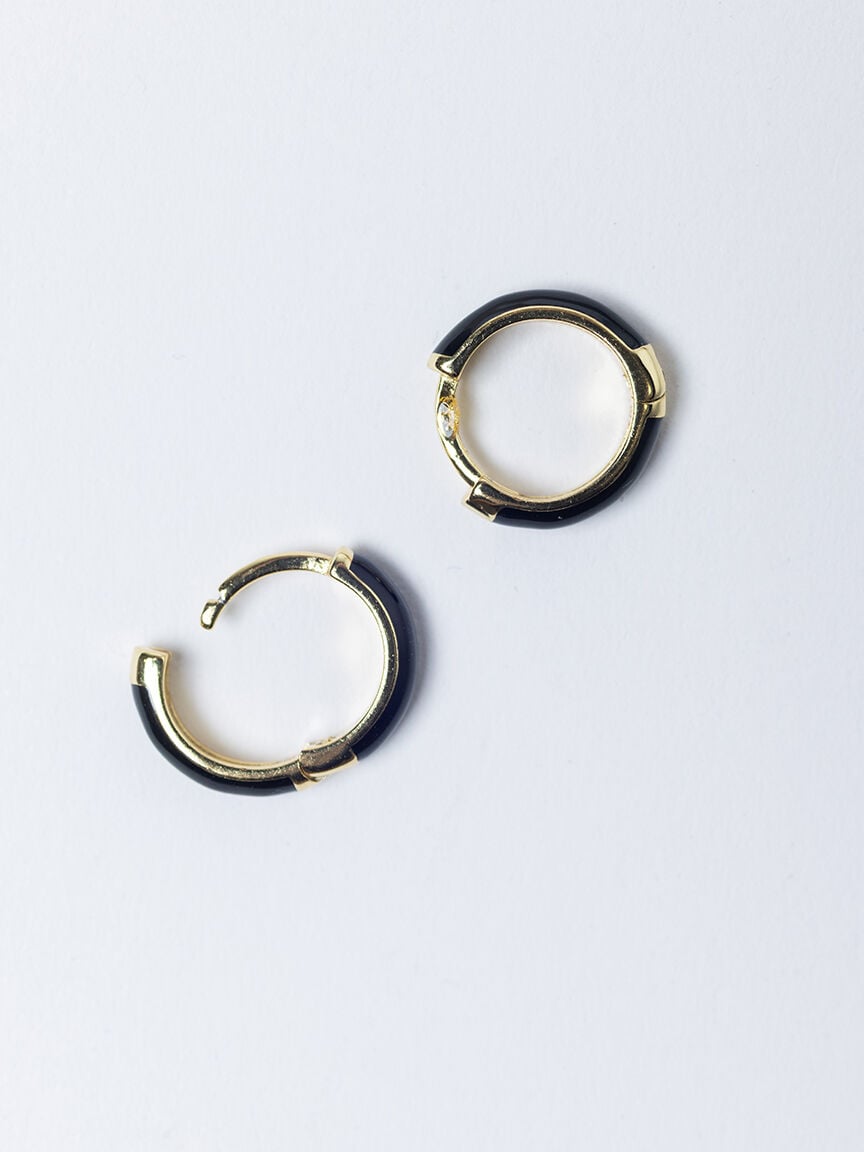 candy huggie earrings black Image 1