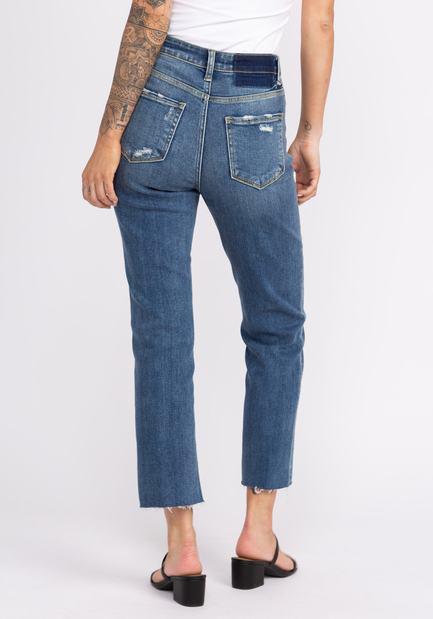 high rise straight jeans Image 2