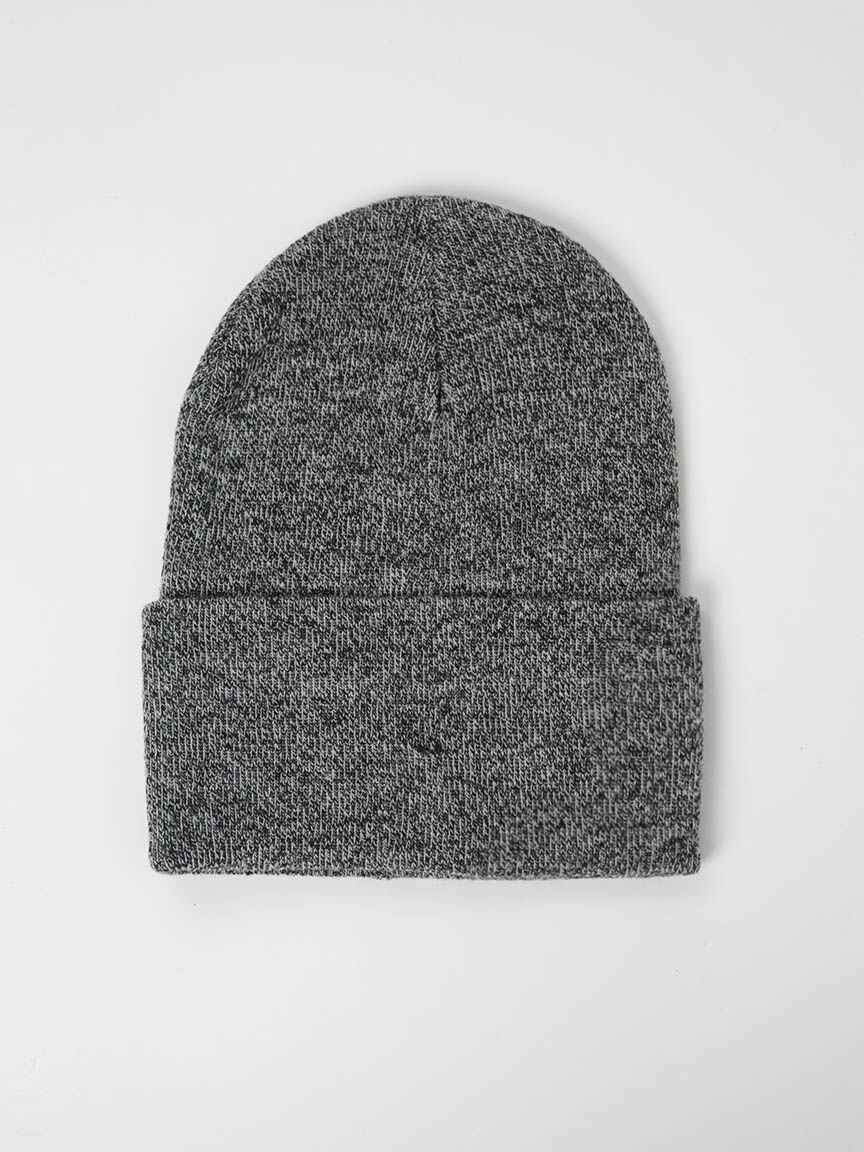 essential ribbed marl beanie Image 1