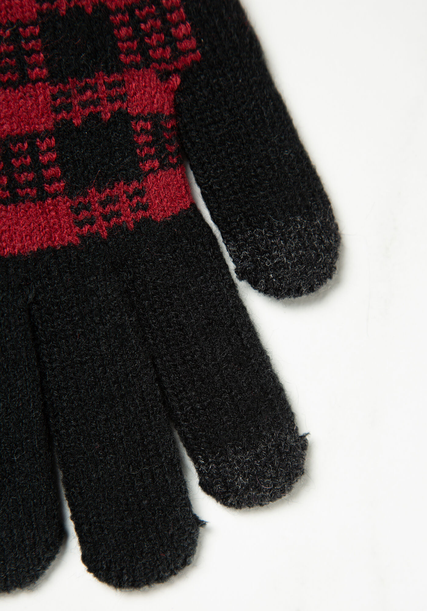 bb women gloves red buffalo plaid Image 6