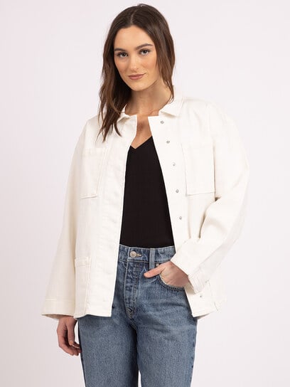 nevaeh chore jacket ecru nevaeh chore jacket ecru
