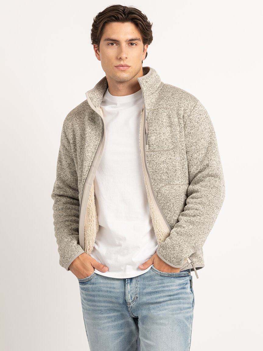 Mens sherpa lined discount fleece