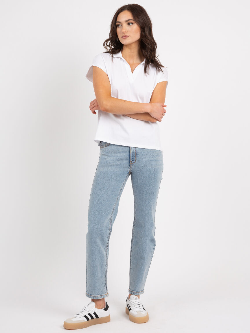 pearl johnny collar top Image 2