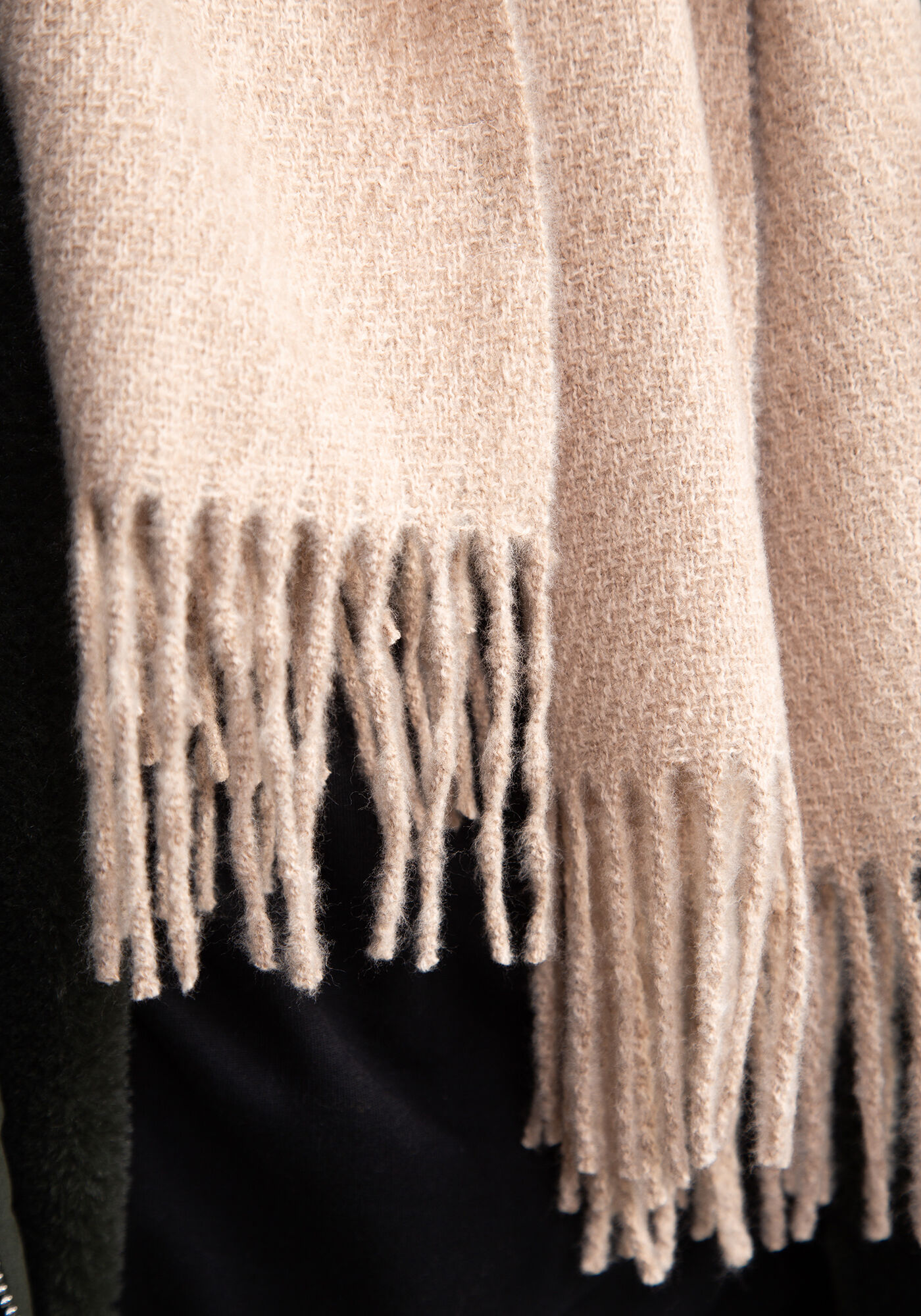 recycled poly scarf w frayed edge Image 5