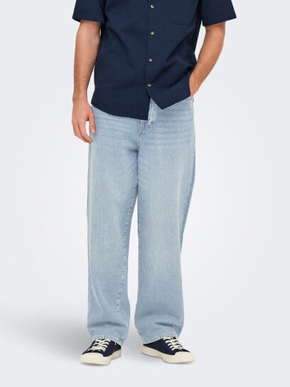 fade loose jean light authentic fade loose jean light authentic
