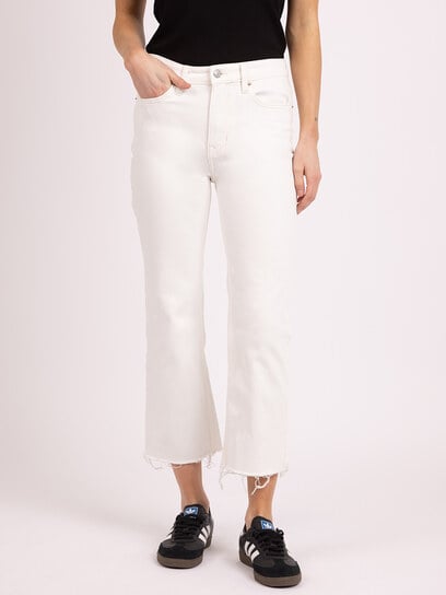 cropped flare jean ecru cropped flare jean ecru