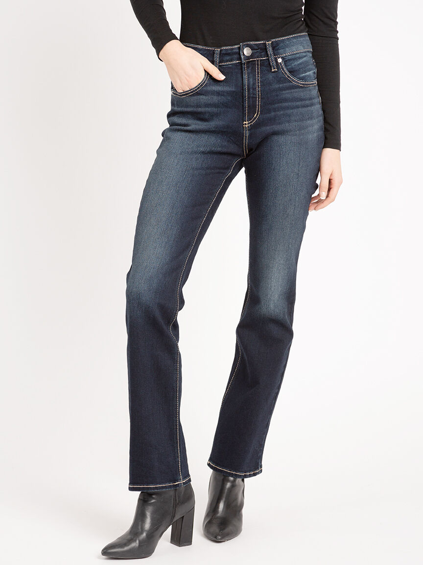 avery slim bootcut jean SILVER