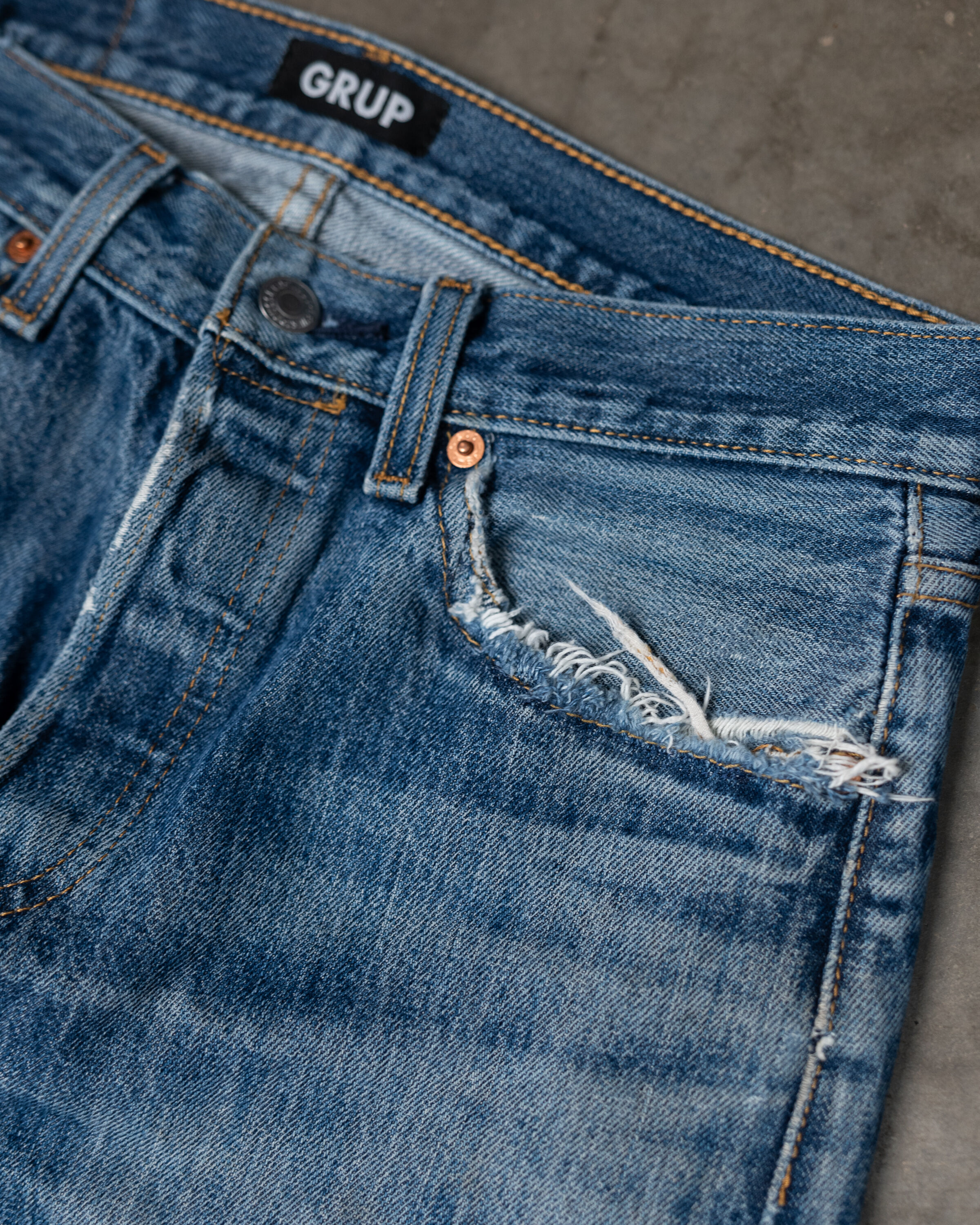 levi's 501 with repairs and sashiko Image 4