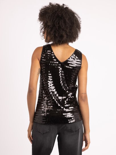 ziya double v neck sequins tank ziya double v neck sequins tank