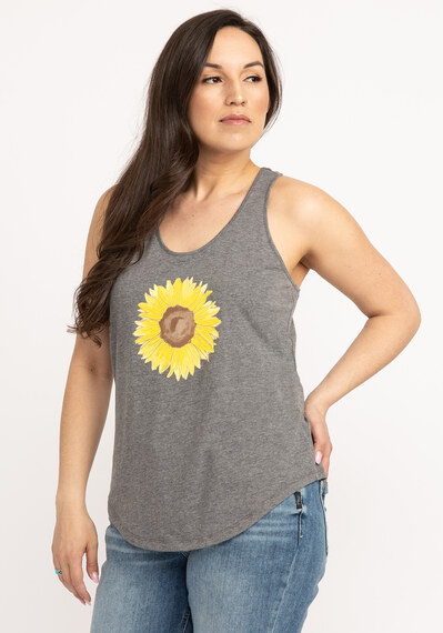 sunflower basic racerback graphic tank sunflower basic racerback graphic tank Image 1