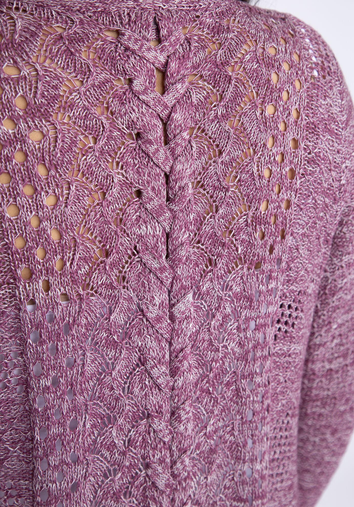 genevive lattice back open cardigan Image 5