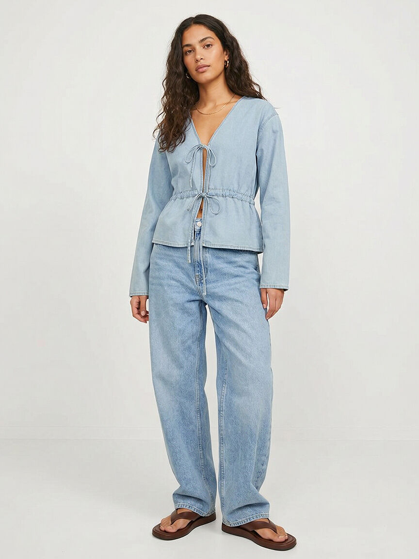 kenndy string denim shirt