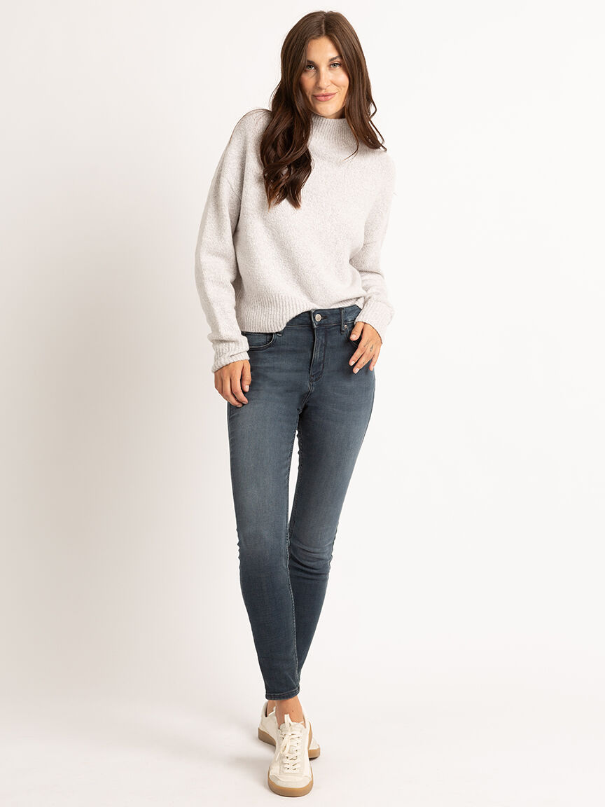 Grey high cheap rise skinny jeans