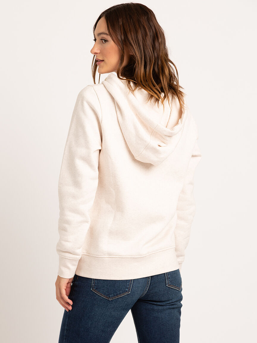 zaharah oatmeal full zip hooded fleece Image 4