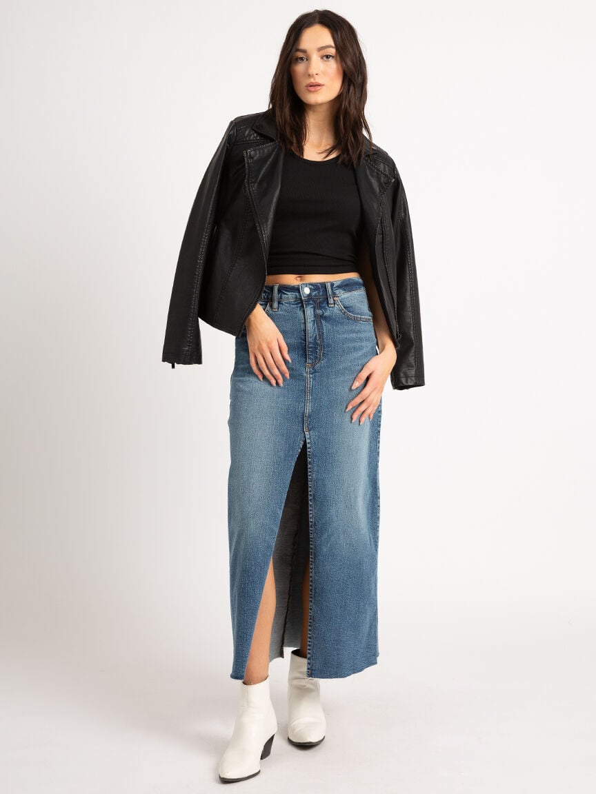 denim maxi skirt Bootlegger 2000006957