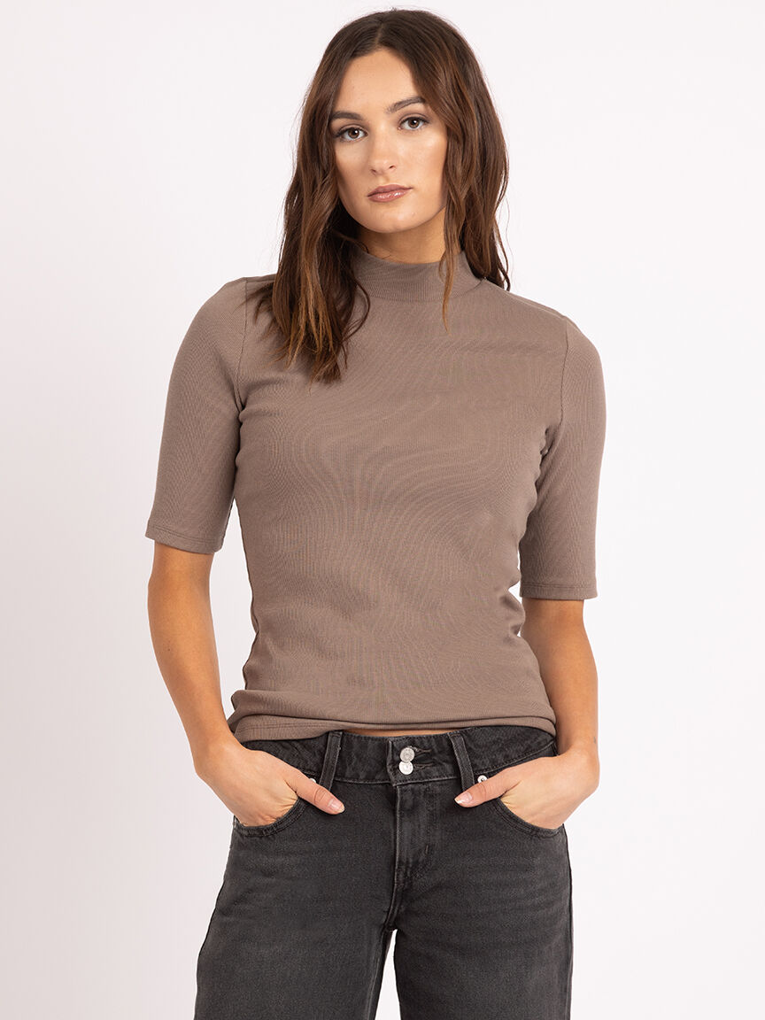 High mock neck top top