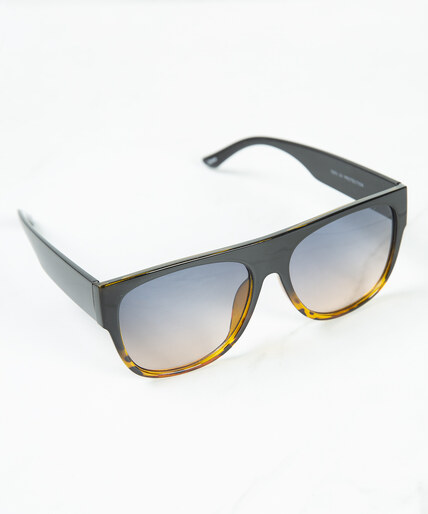thick frame ombre sunglasses Image 1