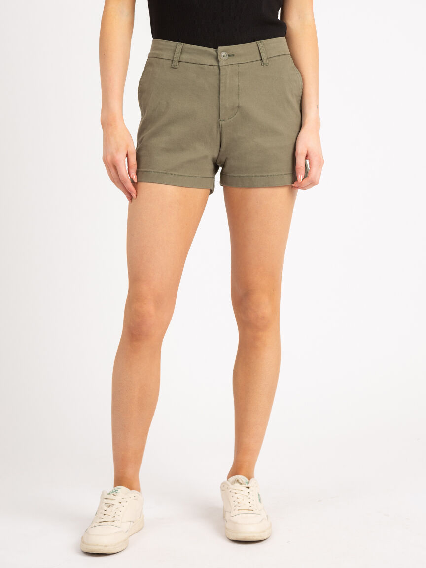 high rise chino midi short Image 2