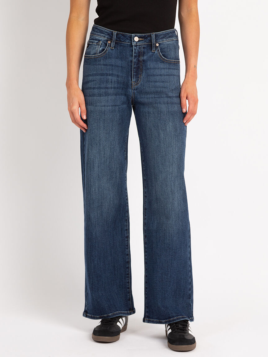 wide leg jean dark authentic Image 2