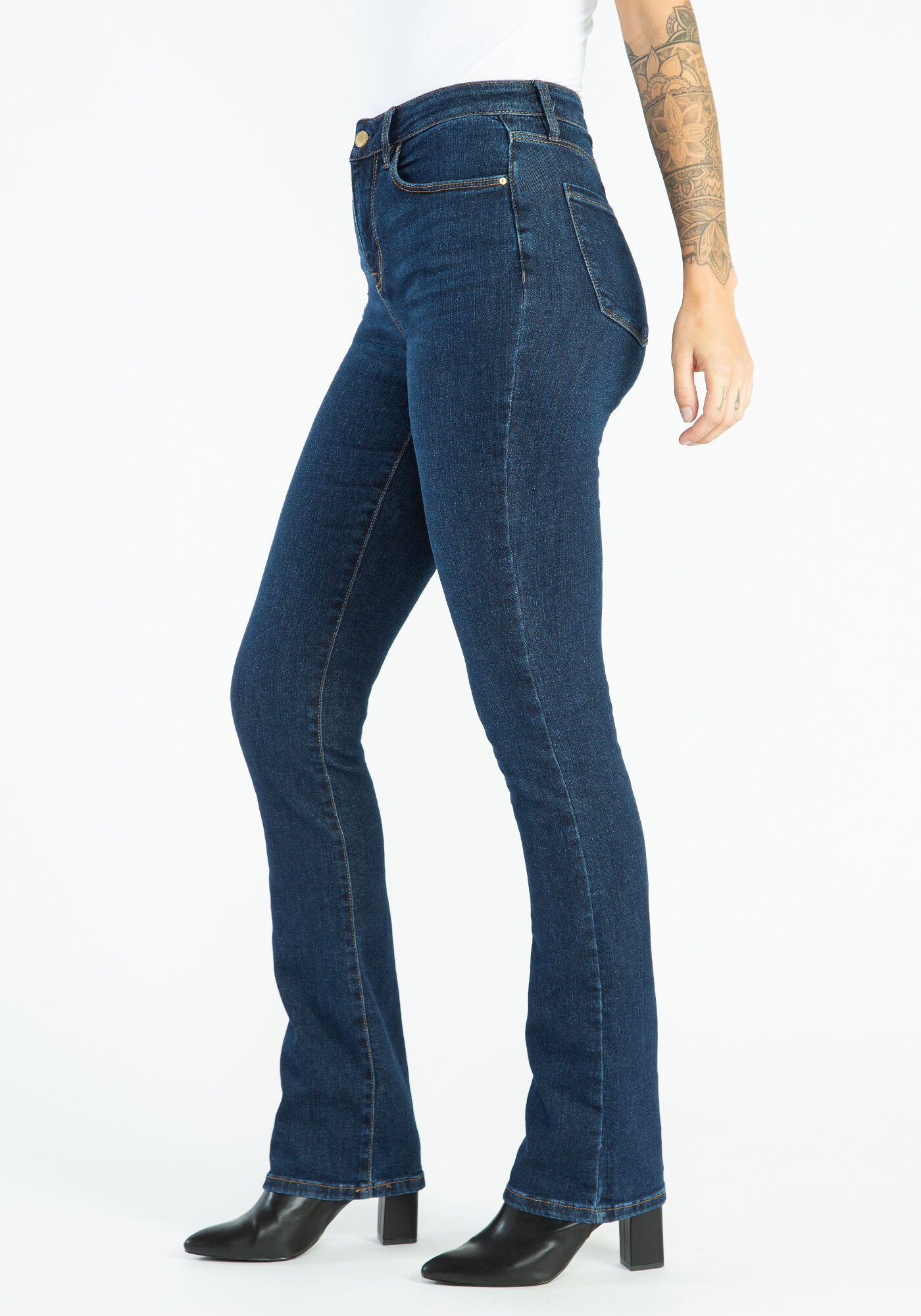 high rise slim bootcut jeans Image 3