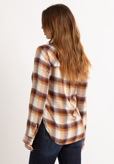 lily plaid button front shirt Image 3