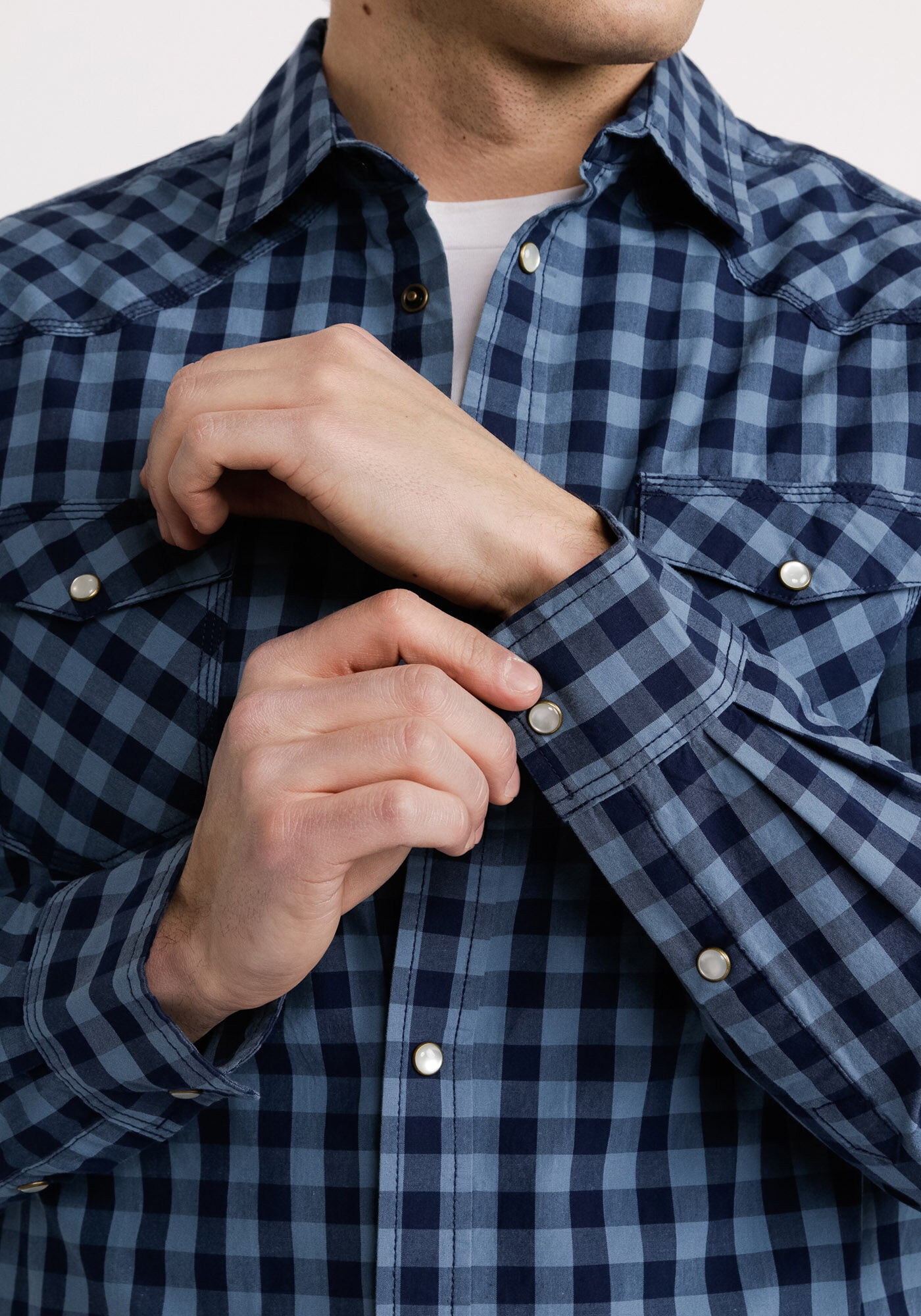 snake snap pocket long sleeve shirt Image 6