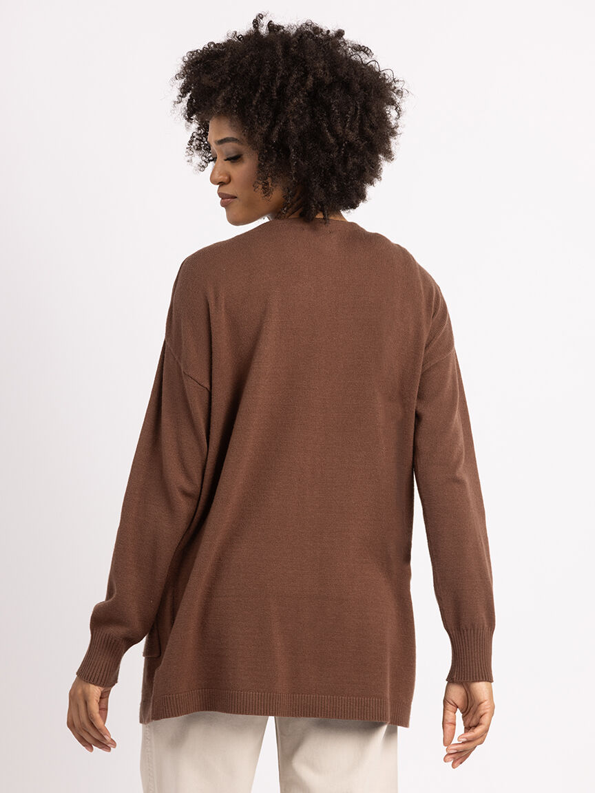 agnes v neck button front cardigan Image 3